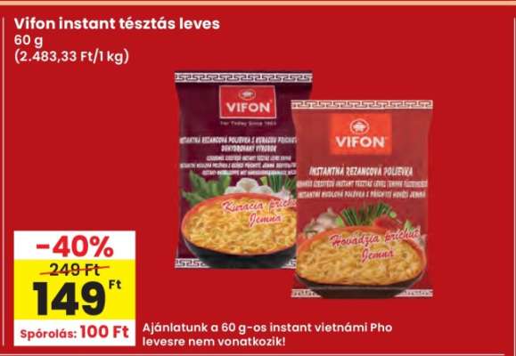 Vifon Instant Tésztás Leves