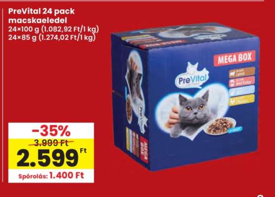 PreVital 24 pack macskaeledel