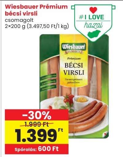 Wiesbauer Prémium bécsi virsli