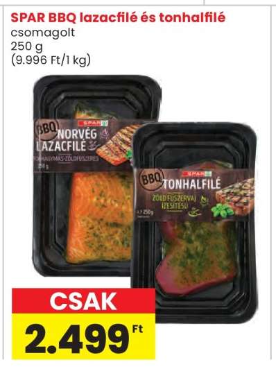 SPAR BBQ lazacfilé és tonhalfilé