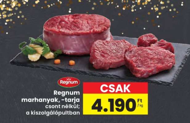 Regnum marhanyak, -tarja csont nélkül
