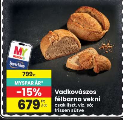 Vadkovászos félbarna vekni
