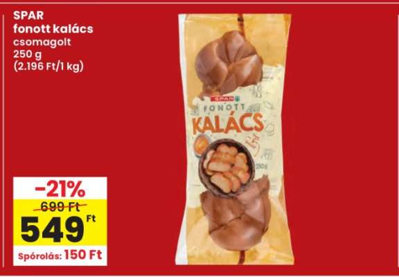 SPAR fonott kalács