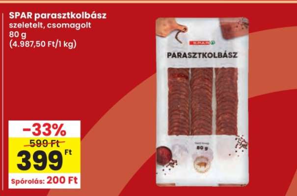 SPAR parasztkolbász