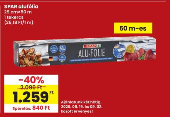 SPAR alufólia