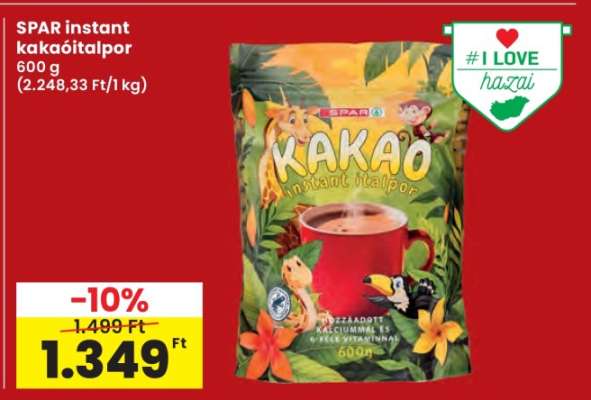 SPAR instant kakaóitalpor