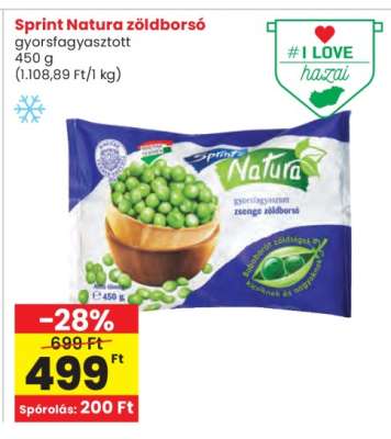 Sprint Natura zöldborsó