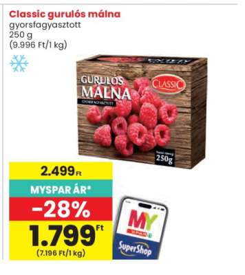 Classic gurulós málna