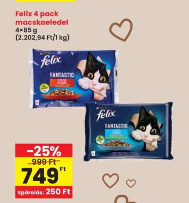 Felix 4 pack macskaeledel
