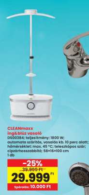 CLEANmaxx ing/blúz vasaló