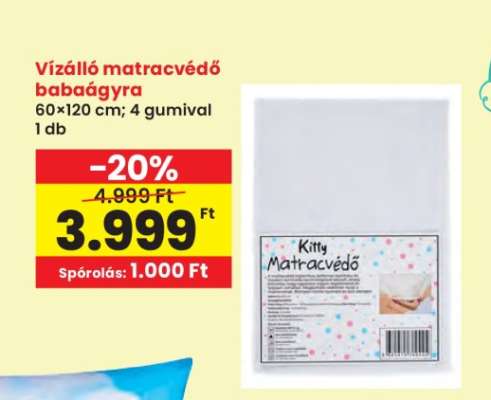 Vízálló matracvédő babaágyra