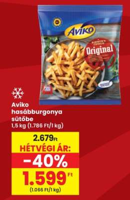 Aviko hasábburgonya sütőbe