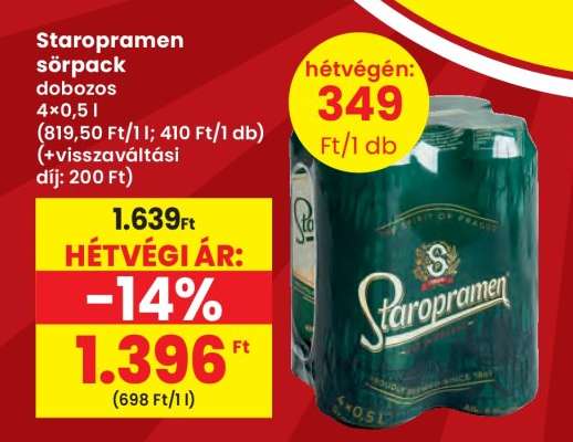 Staropramen sörpack