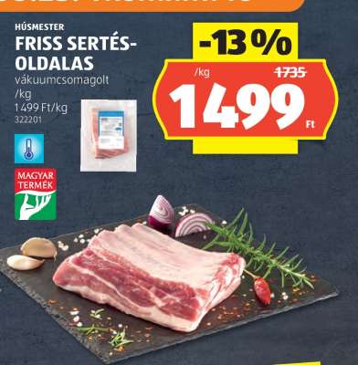 Húsmester Friss Sertés-Oldalas
