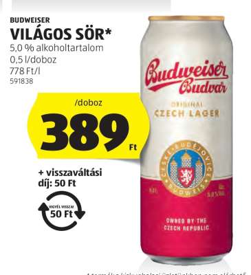 Budweiser Világos Sör