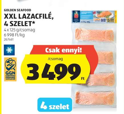 Golden Seafood XXL Lazacfilé, 4 szelet