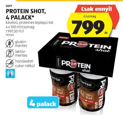 ZOTT PROTEIN SHOT, 4 PALACK