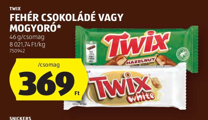 Twix Fehér Csokoládé vagy Mogyoró