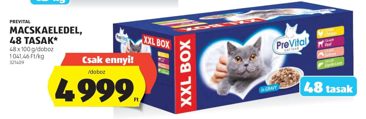 PREVITAL MACSKAELEDEL, 48 TASAK