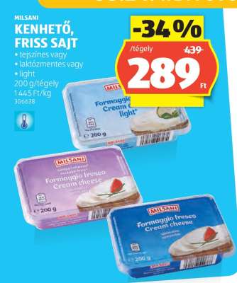 Milsani Kenhető, Friss Sajt