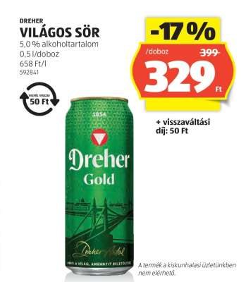 DREHER Világos sör
