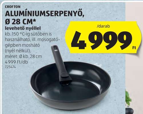 CROFTON ALUMÍNIUMSERPENYŐ, Ø 28 CM