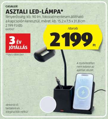 CASALUX ASZTALI LED-LÁMPA