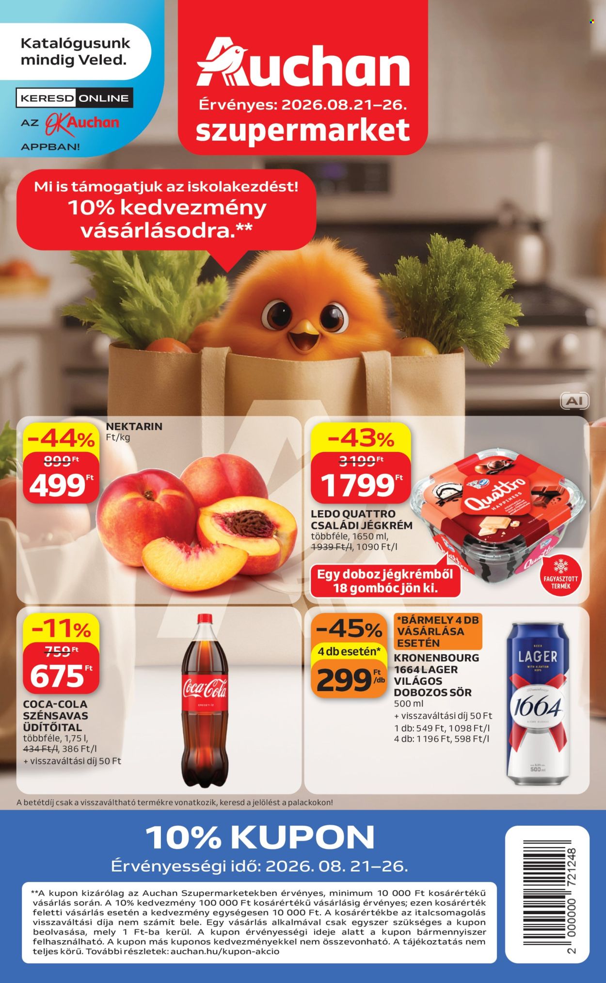 Auchan akciós újság érvényes:  - 2026.08.21 - 2026.08.26. 1. oldal Oldal 1
