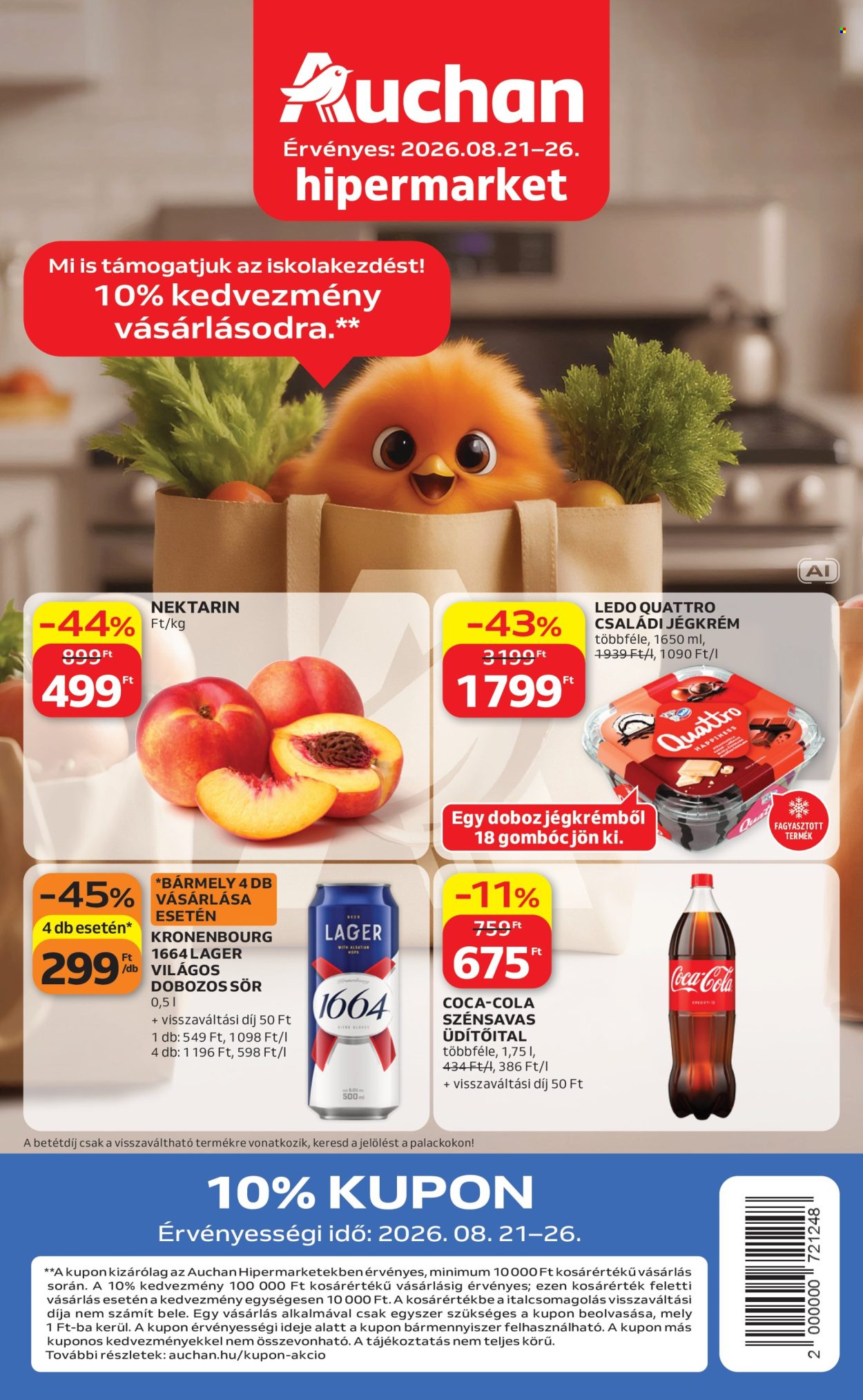Auchan akciós újság érvényes:  - 2026.08.21 - 2026.08.26. 1. oldal Oldal 1