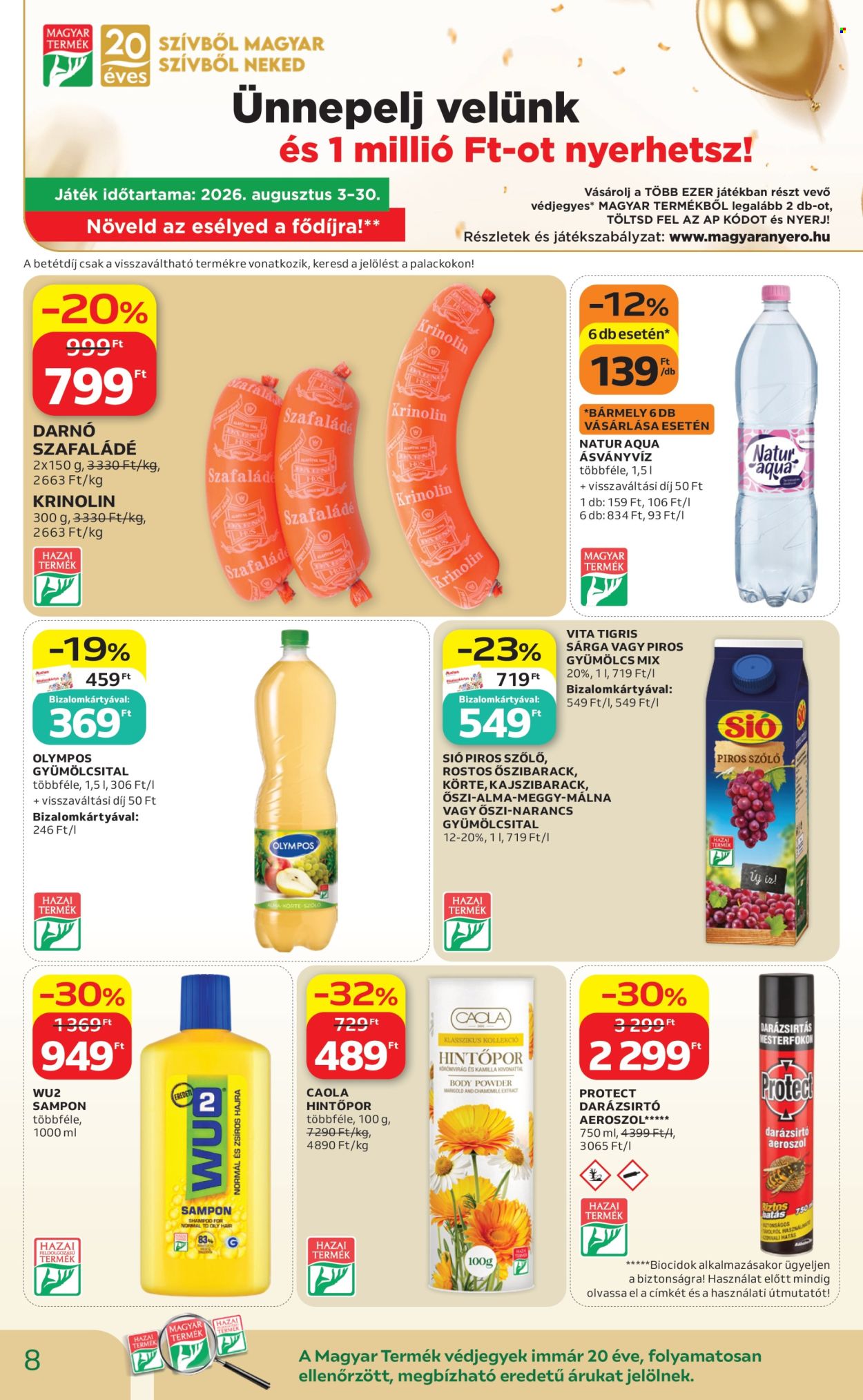 Auchan akciós újság érvényes:  - 2026.08.21 - 2026.09.02. 8. oldal Oldal 8