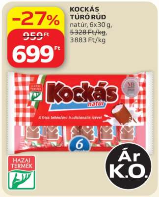 Kockás Túró Rúd