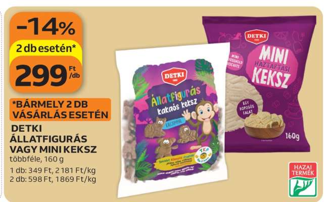 DETKI Állatfigurás vagy Mini Keksz