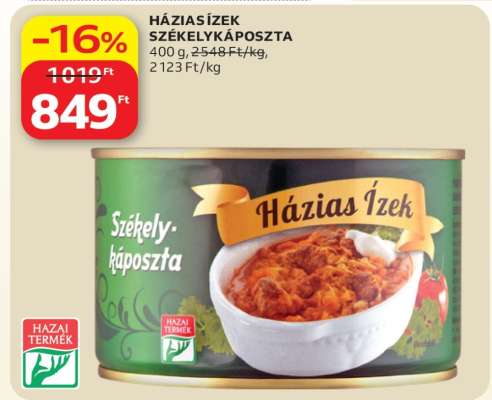 HÁZIAS ÍZEK SZÉKELYKÁPOSZTA