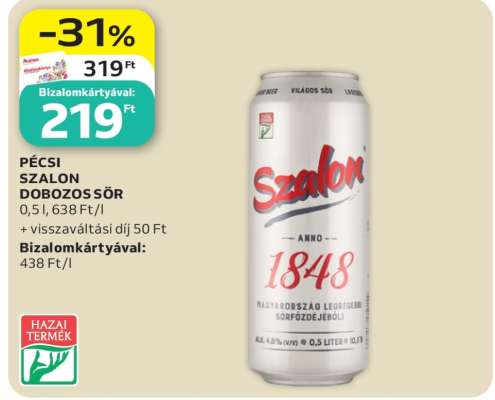 Pécsi Szalon Dobozos Sör