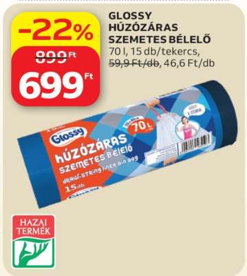 GLOSSY HÚZÓZÁRAS SZEMETES BÉLELŐ