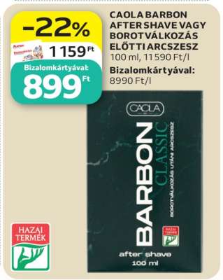 CAOLA BARBON AFTER SHAVE VAGY BOROTVÁLKOZÁS ELŐTTI ARCSZESZ