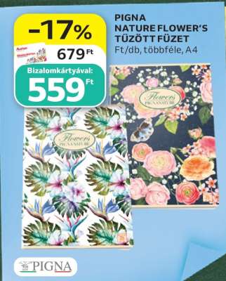 PIGNA NATURE FLOWER’S TŰZÖTT FÜZET