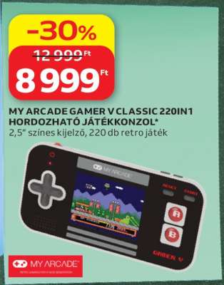 MY ARCADE GAMER V CLASSIC 220IN1 HORDOZHATÓ JÁTÉKKONZOL
