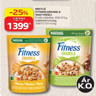 NESTLÉ FITNESS GRANOLA VAGY MÜZLI