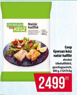 Coop Gyorsan kész natúr halfilé