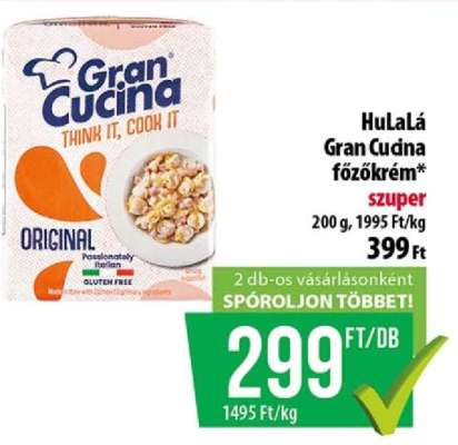 Hulala Gran cucina főzőkrém