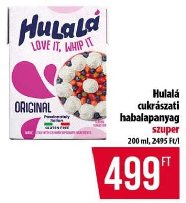HuLaLá cukrászati habalapanyag