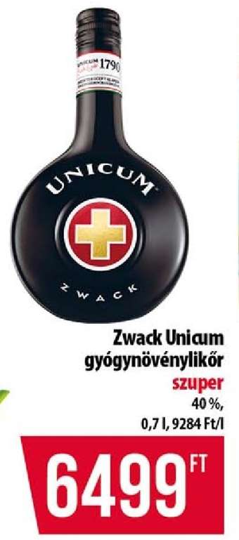 Zwack Unicum gyógynövénylikőr