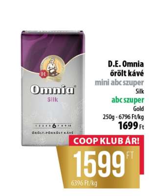 D.E. Omnia őrölt kávé