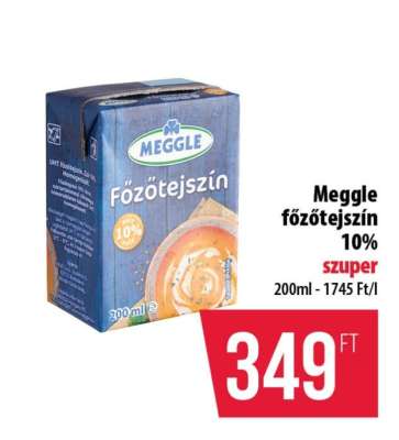 Meggle főzőtejszín 10%
