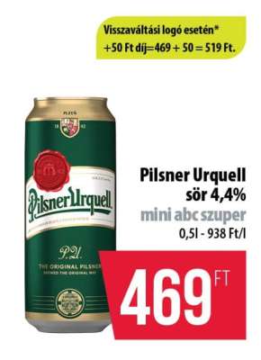 Pilsner Urquell sör 4,4%