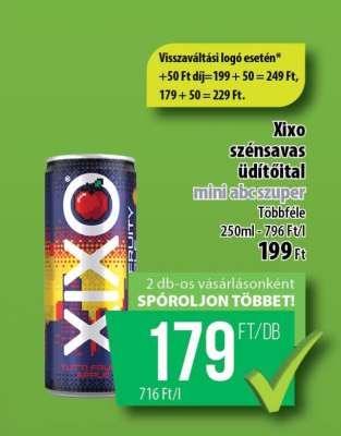 XIXO SZÉNSAVAS ÜDÍTŐITAL