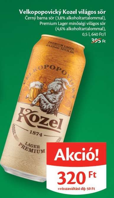 Velkopopovický Kozel világos sör