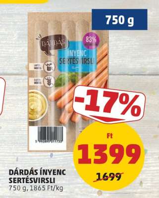 DÁRDÁS ÍNYENC SERTÉSVIRSLI