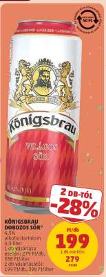 Königsbrau Dobozos Sör